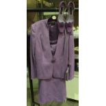Ladies formal 2 piece suit by Jacques Vert together with matching bag and shoes