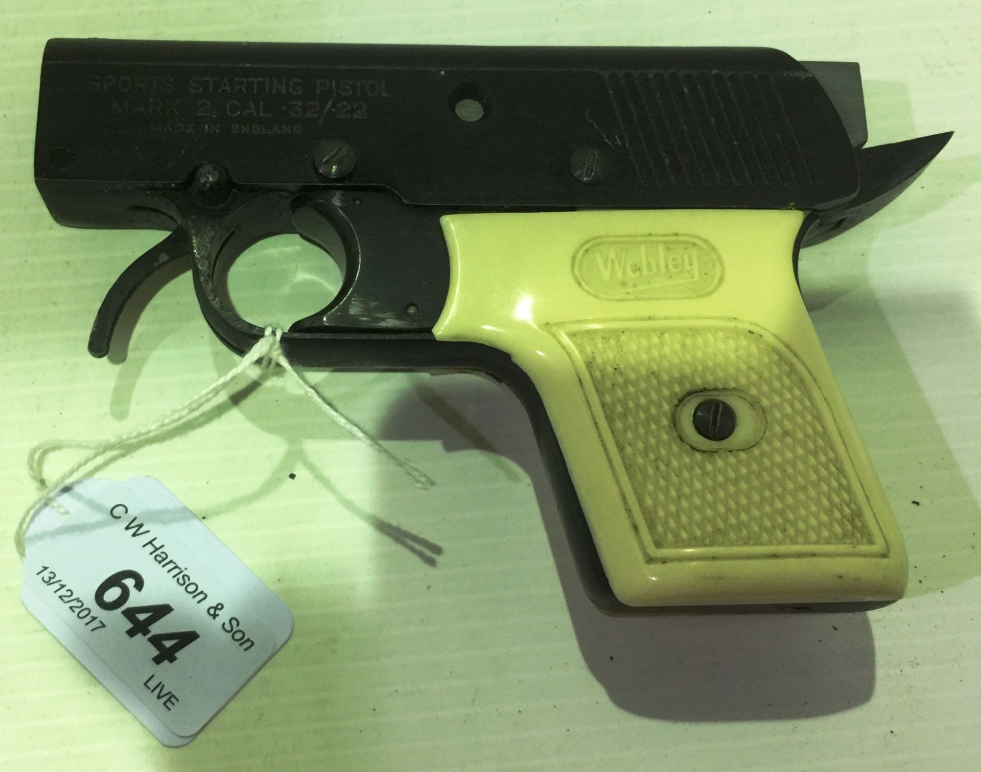 A Webley Sports starting pistol mark 2 cal .32/.