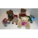 2 soft toy teddy bear book ends and 4 other soft toy teddy bears (6)