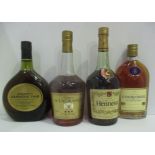 A 68cl bottle of Hennessy Very Special Cognac, a 680ml bottle of Gaston De Legrange 3 star cognac,
