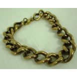 A 9ct gold curb link bracelet (total approx weight 21.