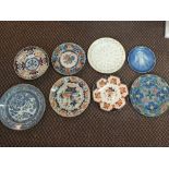 A 19th Century Hicks & Meigh stoneware plate plus various others including two Imari