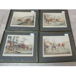 A set of four coloured Alken hunting prints, 1841,