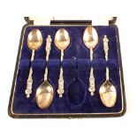 Five Silver Apostle spoons (boxed)