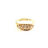 An 18ct Gold five Diamond ring,