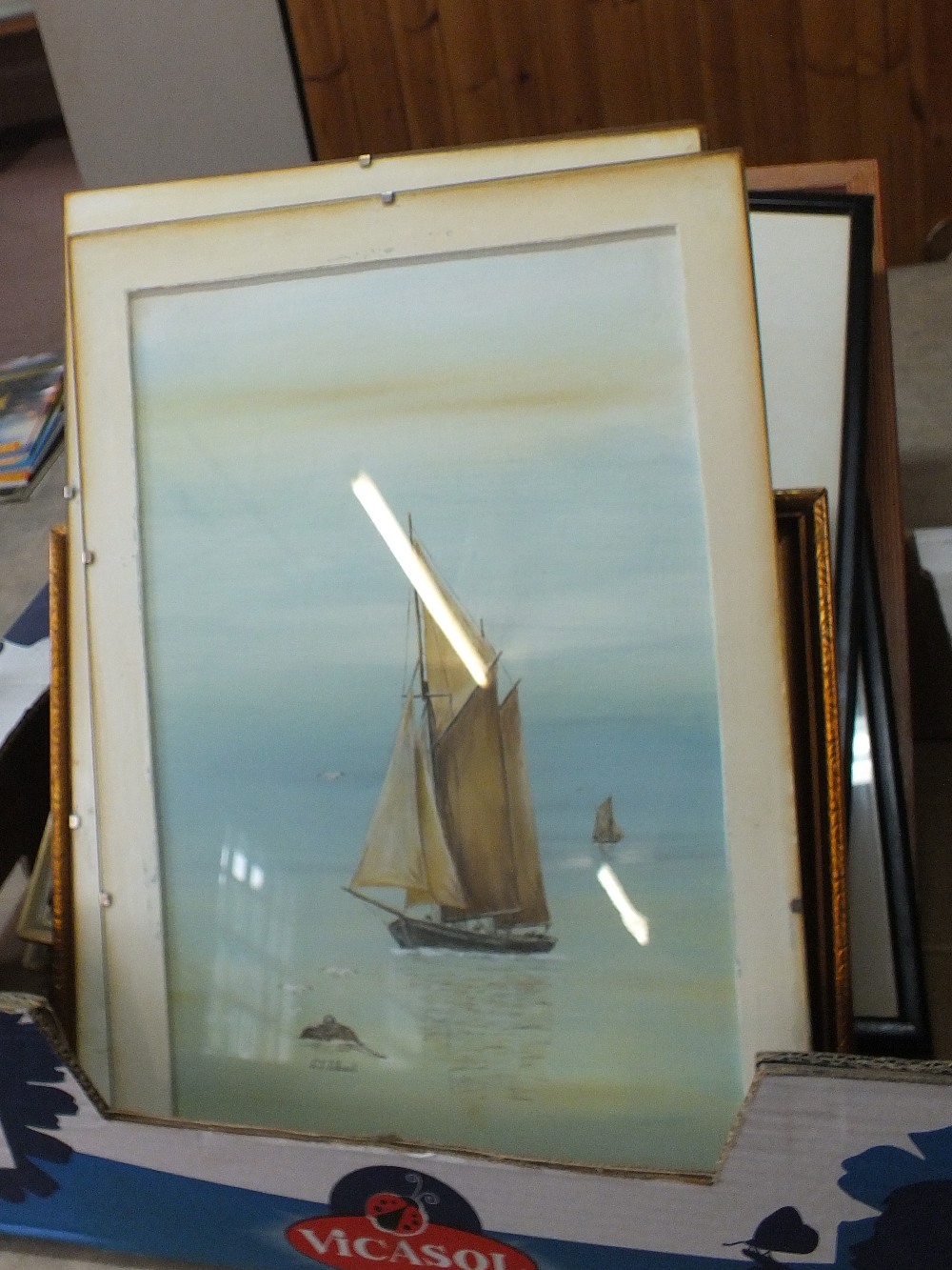 A pair of oils of sailing boats plus other pictures - Image 4 of 5