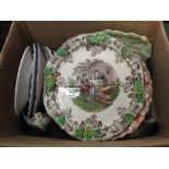 Johnsons Friendly Village and Royal Imperial tea sets plus other tea wares and plates