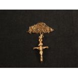 A 9ct Gold Crucifix on 9ct Gold chain