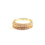 A 14ct Gold white stone set ring,