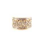 A 9ct Gold Diamond set ring,