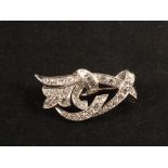 A beautiful Diamond spray brooch set in white metal (possibly Platinum) set with brilliant and