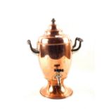 A large Victorian twin handled Copper samovar,