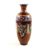 A Chinese cloisonne floral vase,