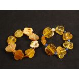 Two Chinese Amber bracelets