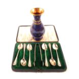 A cased set of Silver teaspoons,