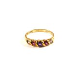 A 9ct Gold multi stone set ring,