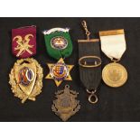 A collection of Freemasons medals etc