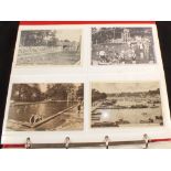 Two albums containing approx three hundred and seventy postcards and photos of Lowestoft and local