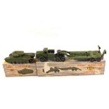 A boxed Dinky 651 Centurion tank plus a 660 tank transporter