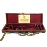 A fitted gun case for probably a 'Rook Rifle' with approx 24 3/4" barrels,
