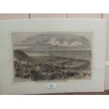 Two hand coloured prints 'Encampment' and 'Review of the Suffolk Volunteer Corps at Lowestoft',