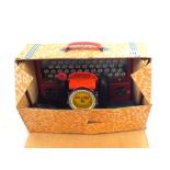 A boxed Mettoy Mettype portable typewriter