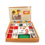 A boxed Lego system,