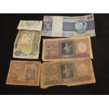 Various foreign coinage and notes