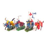 Four Britains mounted Knights of Agincourt No.