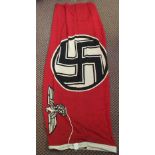 A German (PATTERN) Reich flag with various stencilling to lanyard,