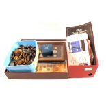 A box and box of various GB and foreign coinage,