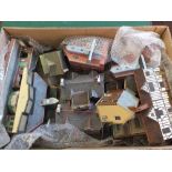 A large quantity of railway and trackside buildings in plastic and card