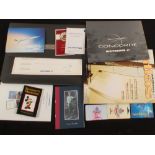 An Air France Concorde in flight comfort pack plus two folders of documents and brochures