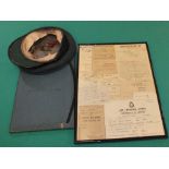 RAF WWII air crew training documents in frame, navigators log book,