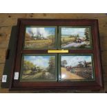 A quantity of mainly framed railway plates including Davenport,