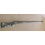 An unusual and extremely long (approx 6' 8") Flintlock longarm