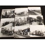 Various photos of the Southwold railway locomotives, rolling stock,