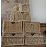 A selection of wicker baskets,