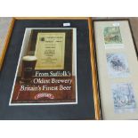 An Adnams Ales Rudiments of Brewing poster plus four others