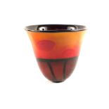 An Art Glass jardiniere with red,