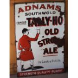 A reproduction metal Adnams Tally Ho Ale sign,