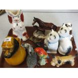 Various pottery and other animal ornaments