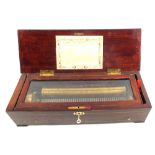 A Nicole Freres music box playing eight airs in inlaid Rosewood case