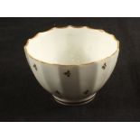 A Lowestoft Golden Sprig tea bowl
