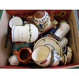 Various Devon Motto ware plus other china (two boxes)
