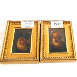 A pair of early 19th Century miniature portraits of elderly gentlemen,