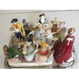 A Royal Worcester Queens 80th birthday figurine plus various others