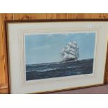 Montague Dawson, First State Impression print, Rolling Home, signed in pencil,