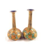 A pair of Royal Doulton Slaters patent narrow neck vases