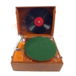 An Oak cased gramophone